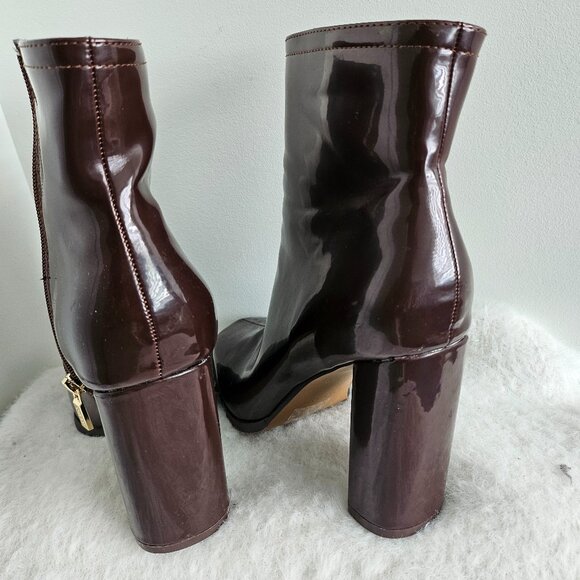 Bottines Aldo cuir vernis et bout carré - Picture 3 of 5